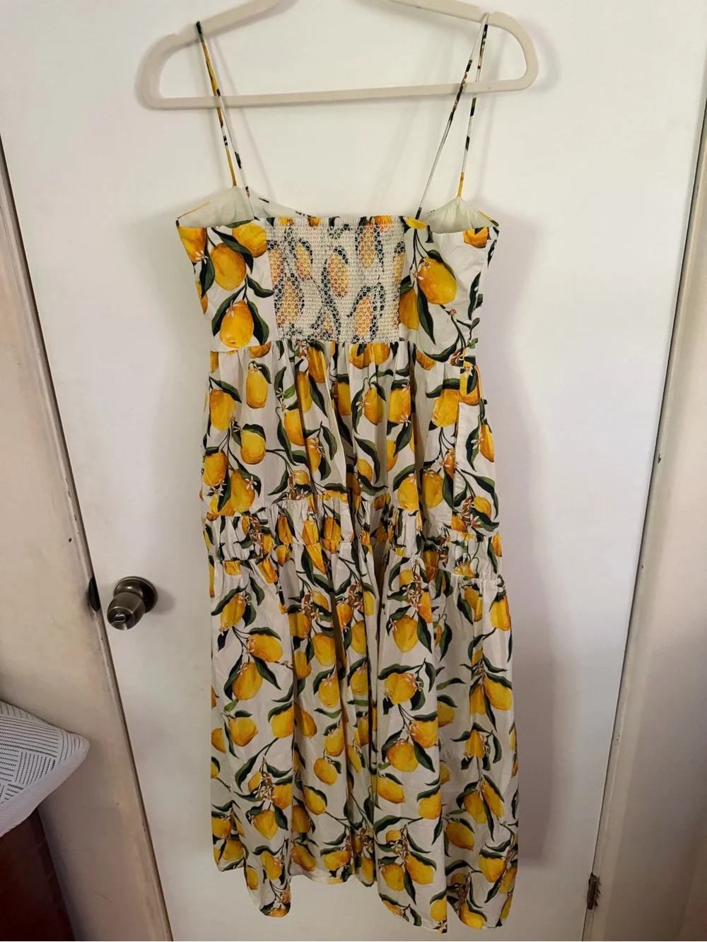 J. Crew Yellow Lemon Print Sundress with Spaghetti Straps - Picture 5 of 5